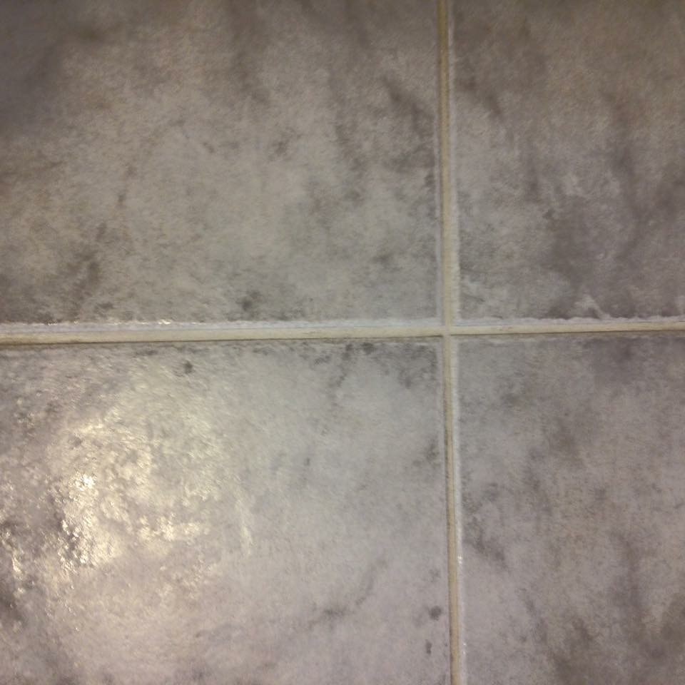 Restored grout lines after professional cleaning